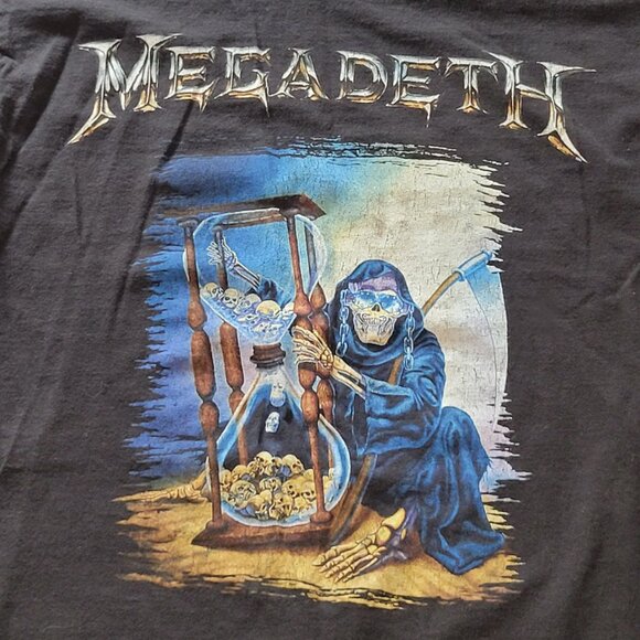 Small Vintage Megadeath M&O Gold Long Sleeve Countdown to Extinction T Shirt - Picture 2 of 12